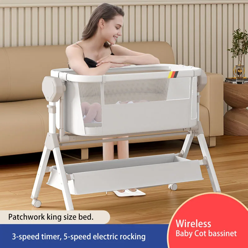 Newborn Baby Crib Electric Bassinet Cradle Rocking Chair 3 Timer 5 Swing Model Babies Bed Height Adjustable Bedside Travel Crib
Newborn Baby Crib Electric Bassinet Cradle Rocking Chair 3 Timer 5 Swing Model Babies Bed Height Adjustable Bedside Travel Crib