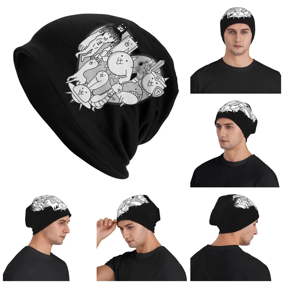 Battle Cats Evolved Cats Mural Warm Knitted Cap Fashion Bonnet Hat Autumn Winter Outdoor Beanies Hats for Men Women Adult 
Battle Cats Evolved Cats Mural Warm Knitted Cap Fashion Bonnet Hat Autumn Winter Outdoor Beanies Hats for Men Women Adult