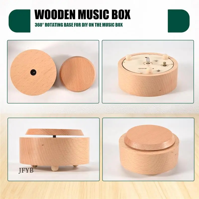 JY-Wooden Music Box Rotating Round Base DIY Art Crafts For Christmas Decorative Ornaments Kids Gift
JY-Wooden Music Box Rotating Round Base DIY Art Crafts For Christmas Decorative Ornaments Kids Gift