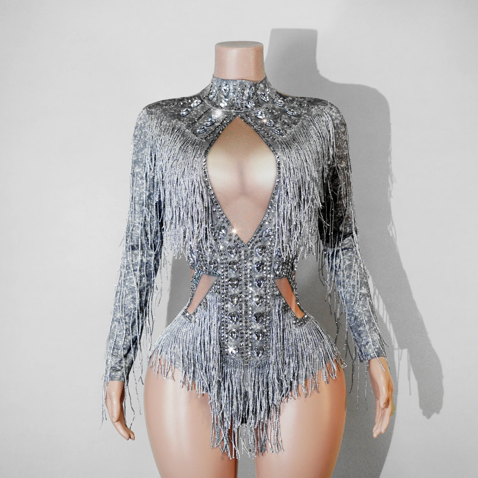 Sexy Women Sparkly Rhinestone Sequins Tassel Bodysuits Stage Performance Short Jumpsuit Nightclub Exotic Showgirl Wear
Sexy Women Sparkly Rhinestone Sequins Tassel Bodysuits Stage Performance Short Jumpsuit Nightclub Exotic Showgirl Wear