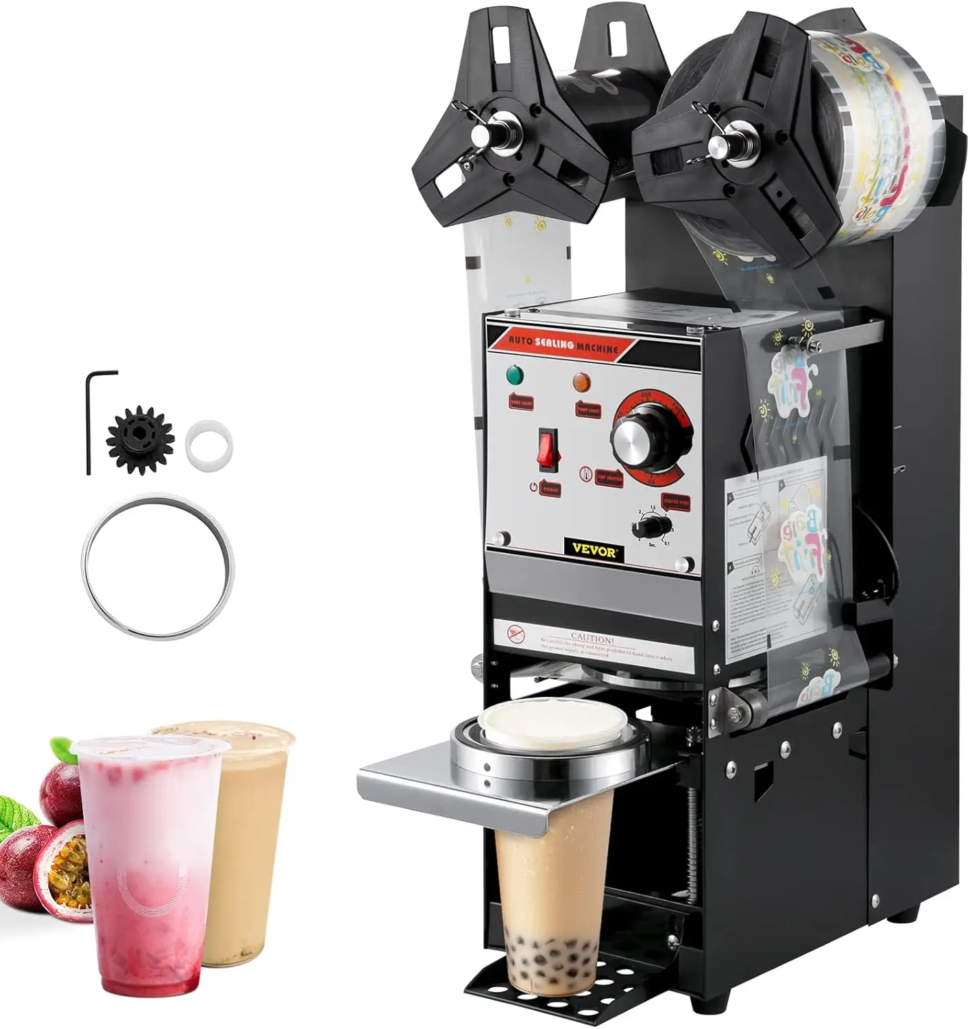 Semi-automatic Cup Sealing Machine, 300-500 Cup/h Tea Cup Sealer Machine, Black Boba Cup Sealer Machine
Semi-automatic Cup Sealing Machine, 300-500 Cup/h Tea Cup Sealer Machine, Black Boba Cup Sealer Machine