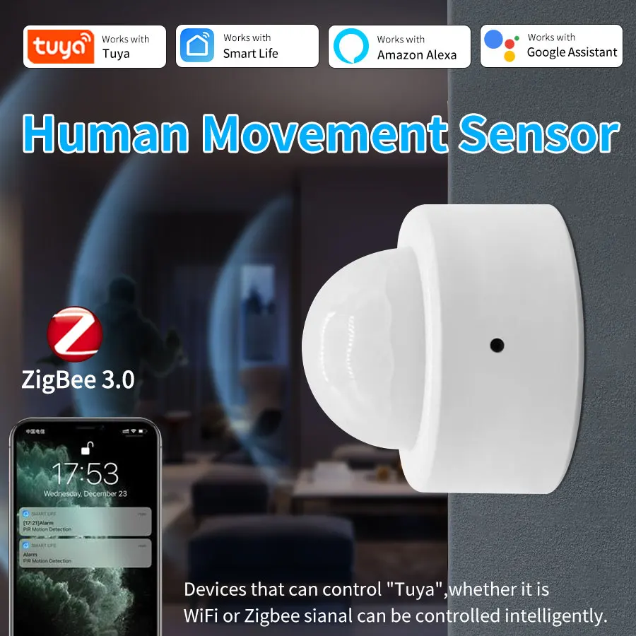 Датчик движения человека ZigBee Tuya, умный PIR датчик движения, детектор Smart Life для Alexa Google Assistant, защита от кражи
Датчик движения человека ZigBee Tuya, умный PIR датчик движения, детектор Smart Life для Alexa Google Assistant, защита от кражи