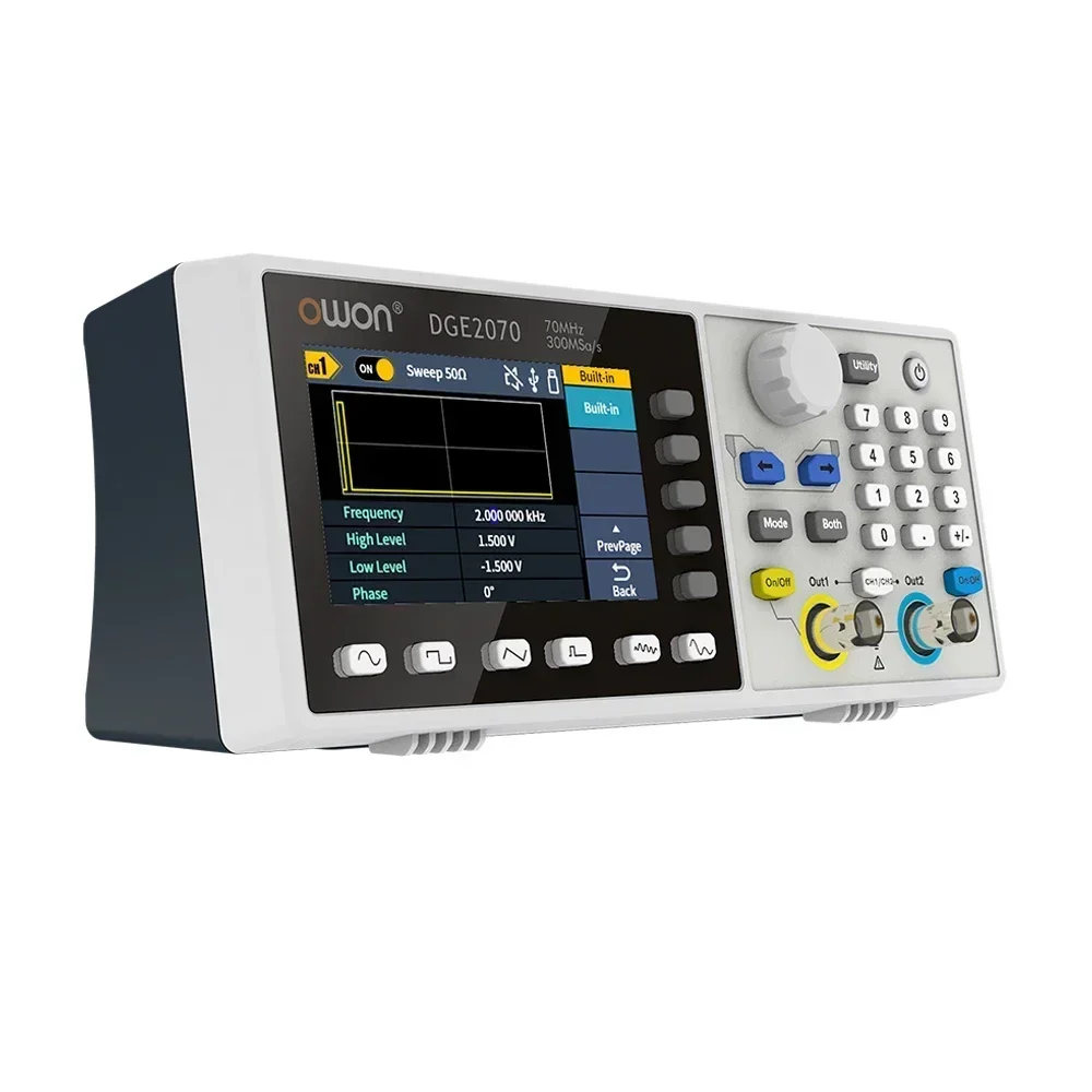 OWON DGE2035 DGE2070 Arbitrary Waveform Generator 2 Channels 35Mhz 70Mhz Bandwidth 14Bits 300MSa/s Sample rate
OWON DGE2035 DGE2070 Arbitrary Waveform Generator 2 Channels 35Mhz 70Mhz Bandwidth 14Bits 300MSa/s Sample rate