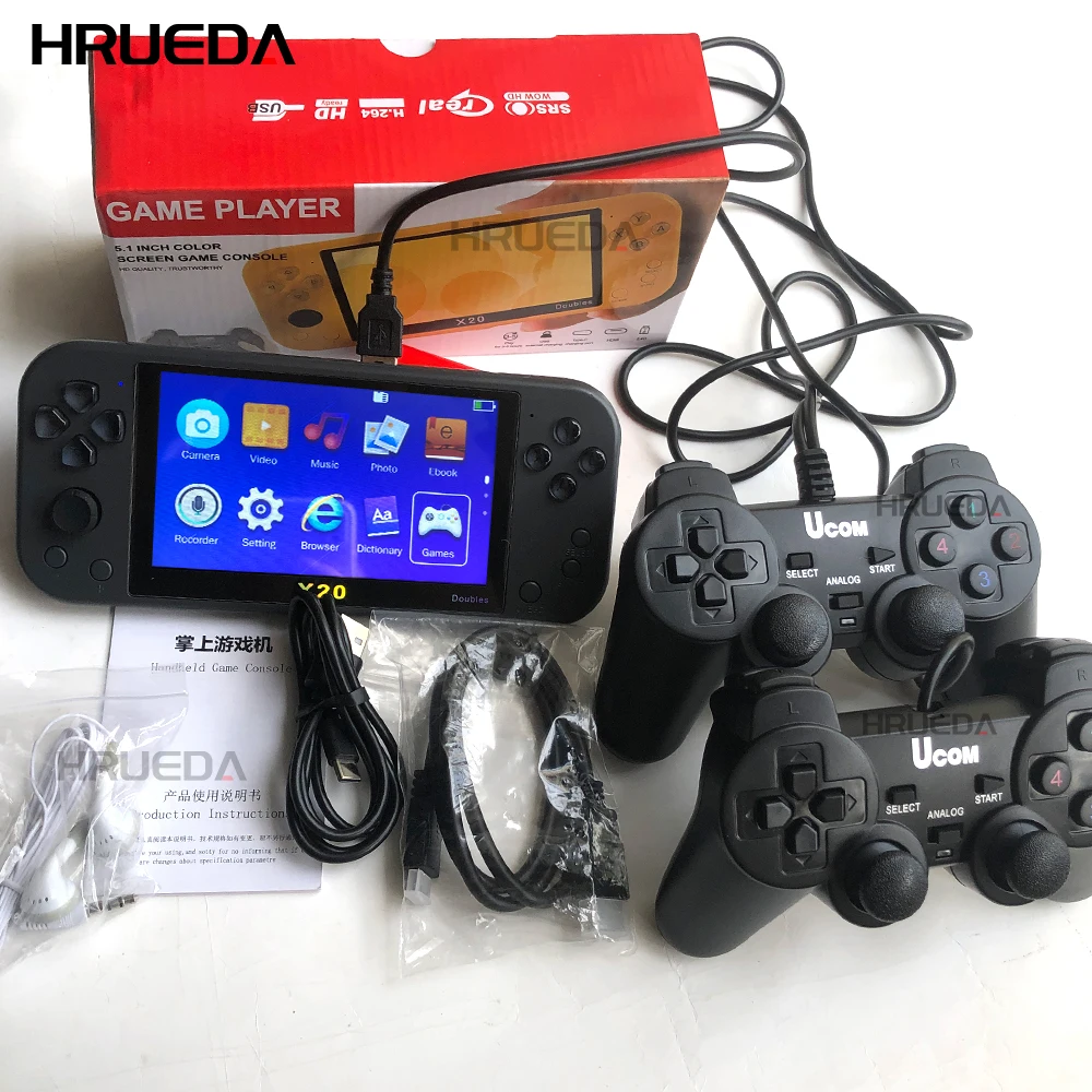 Newest X20 Retro Handheld Game Consoles 8GB Built in 10000+ Games Player HD Out Support Gamepad Classic Portable Console For ps1
Newest X20 Retro Handheld Game Consoles 8GB Built in 10000+ Games Player HD Out Support Gamepad Classic Portable Console For ps1