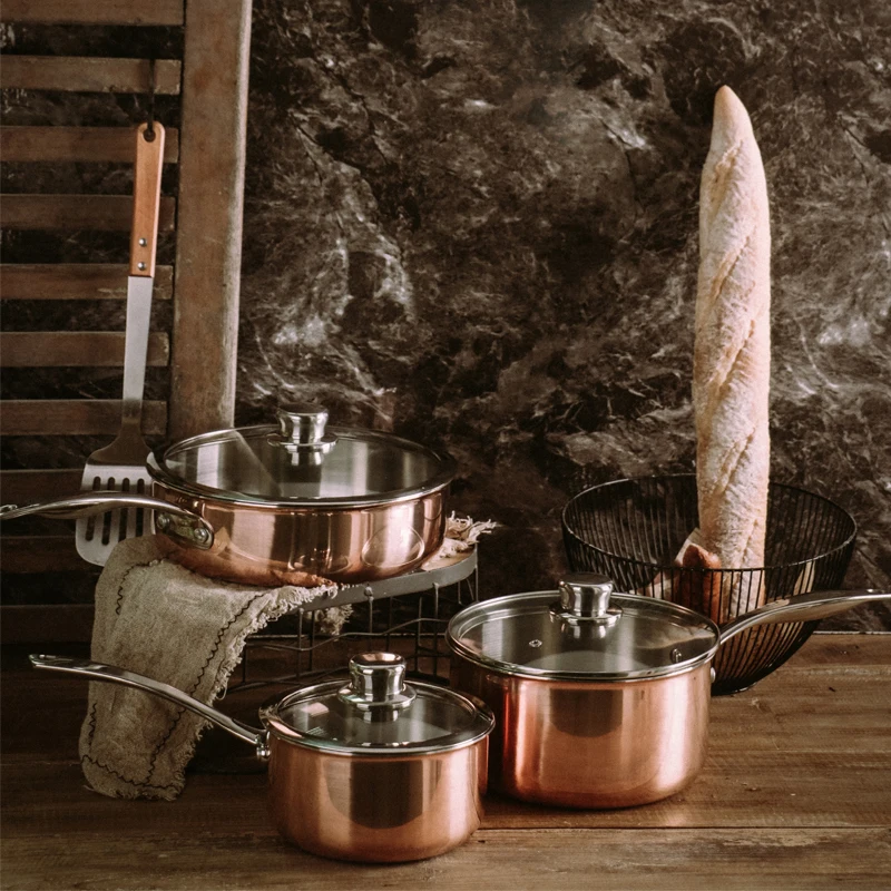 304 Stainless Steel Milk Warmer Pot - Triple-Layer Baby Food Cookware with Copper Coating for Soup/Stew/Complementary Feeding
304 Stainless Steel Milk Warmer Pot - Triple-Layer Baby Food Cookware with Copper Coating for Soup/Stew/Complementary Feeding