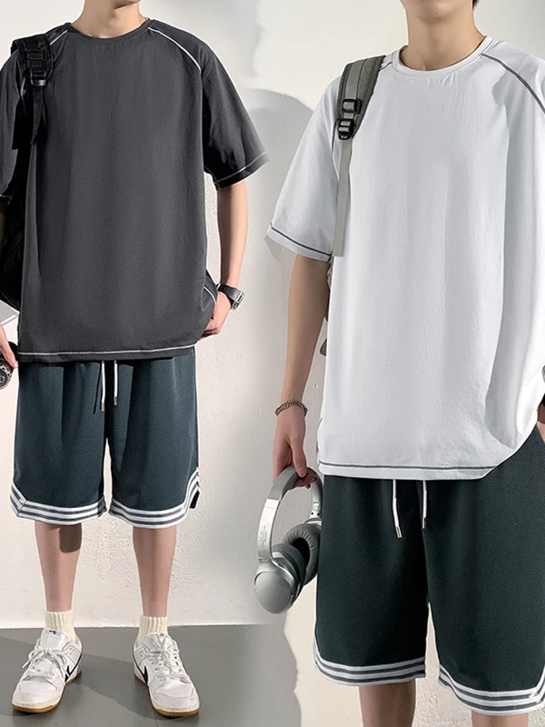 Мужской летний комплект: футболка с круглым вырезом и шорты, спортивный повседневный стиль, молодежная модная одежда в американском стиле
Мужской летний комплект: футболка с круглым вырезом и шорты, спортивный повседневный стиль, молодежная модная одежда в американском стиле