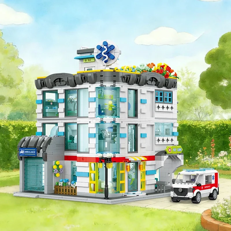 2866pcs MOC Street View City Hospital Building Blocks Bricks Assembling Model Construction Toys for Children Gift Set
2866pcs MOC Street View City Hospital Building Blocks Bricks Assembling Model Construction Toys for Children Gift Set