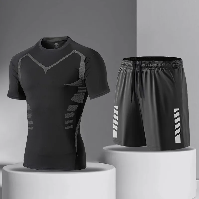 Быстросохнущая футболка, мужской впитывающий пот облегающий костюм с короткими рукавами, баскетбольный тренировочный костюм, топ для бега, спортивный фитнес
Быстросохнущая футболка, мужской впитывающий пот облегающий костюм с короткими рукавами, баскетбольный тренировочный костюм, топ для бега, спортивный фитнес