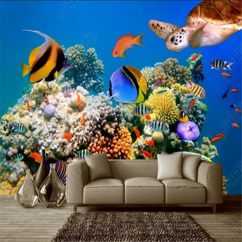 3D Mural Wallpaper For Living Room Underwater World Deep Sea Tropical Fish School Turtle Aquarium Background Wall Papers
3D Mural Wallpaper For Living Room Underwater World Deep Sea Tropical Fish School Turtle Aquarium Background Wall Papers