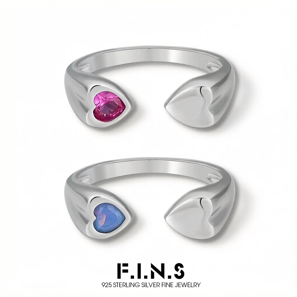 F.I.N.S Heart-Shaped Zircon Stone S925 Sterling Silver Ring For Women Luxury Unique Open Adjustable Minimalist Fine Jewelry
F.I.N.S Heart-Shaped Zircon Stone S925 Sterling Silver Ring For Women Luxury Unique Open Adjustable Minimalist Fine Jewelry
