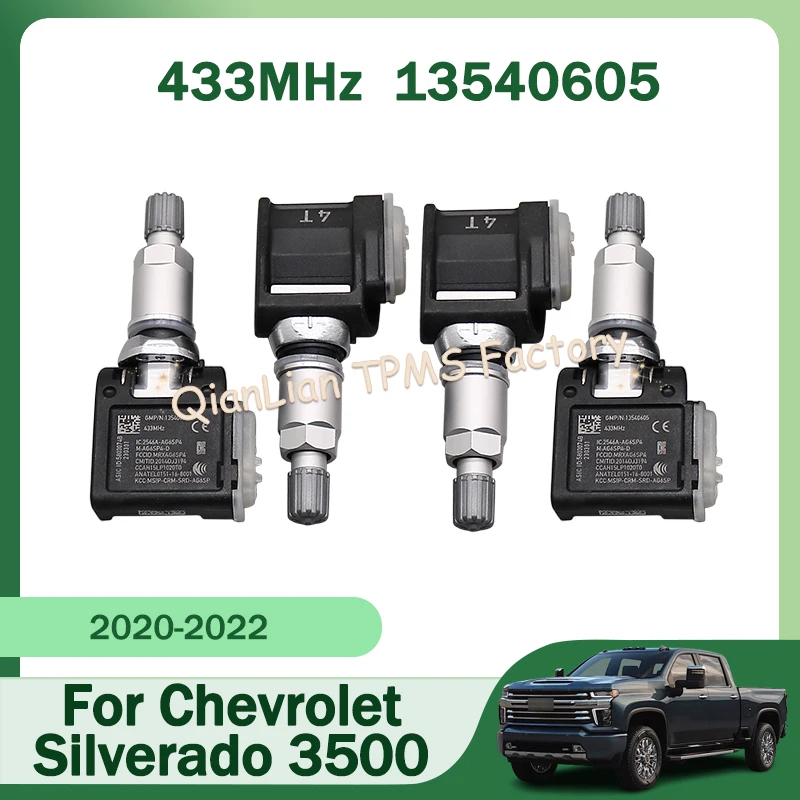 1/4 шт. 13540605 датчик давления в шинах 433 МГц для Chevrolet Silverado 3500 Camaro 2020-2022 датчик TPMS
1/4 шт. 13540605 датчик давления в шинах 433 МГц для Chevrolet Silverado 3500 Camaro 2020-2022 датчик TPMS