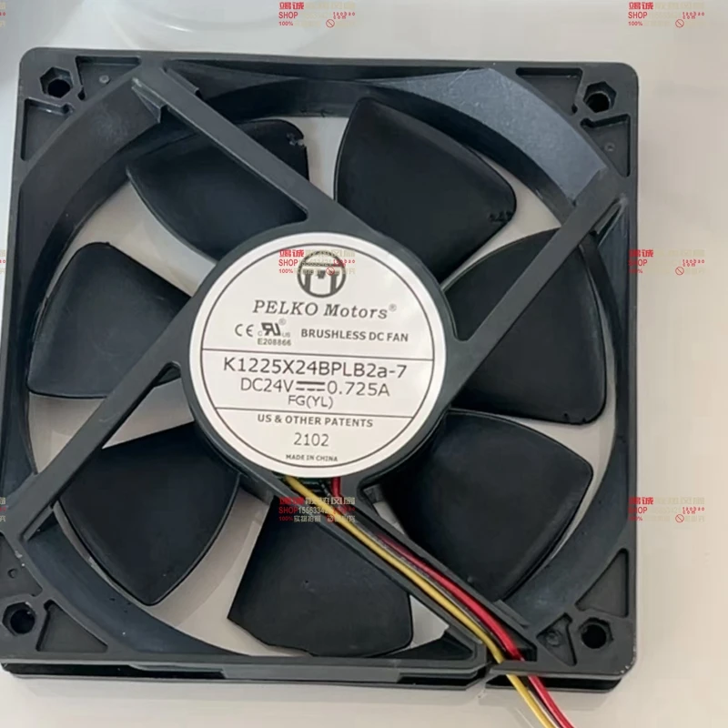 PELKO MOTORS K1225X24BPLB2A-7 DC 24V 0.725A 120x120x38mm 3-Wire Server Cooling Fan
PELKO MOTORS K1225X24BPLB2A-7 DC 24V 0.725A 120x120x38mm 3-Wire Server Cooling Fan