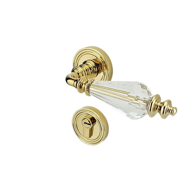CX gold crystal, French light luxury indoor bedroom door lock
CX gold crystal, French light luxury indoor bedroom door lock