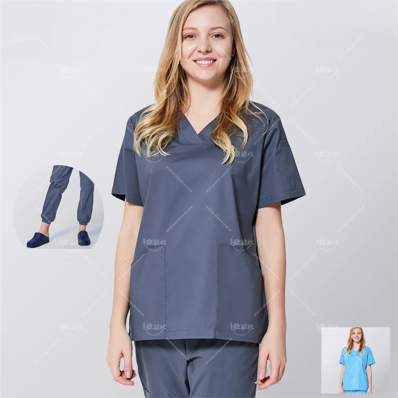 Elastic Fabric Scrubs Set Nursing Uniforms Spandex Clinics Suit Unisex Hospital Staff Clothing Grown Health and Beauty Care
Elastic Fabric Scrubs Set Nursing Uniforms Spandex Clinics Suit Unisex Hospital Staff Clothing Grown Health and Beauty Care
