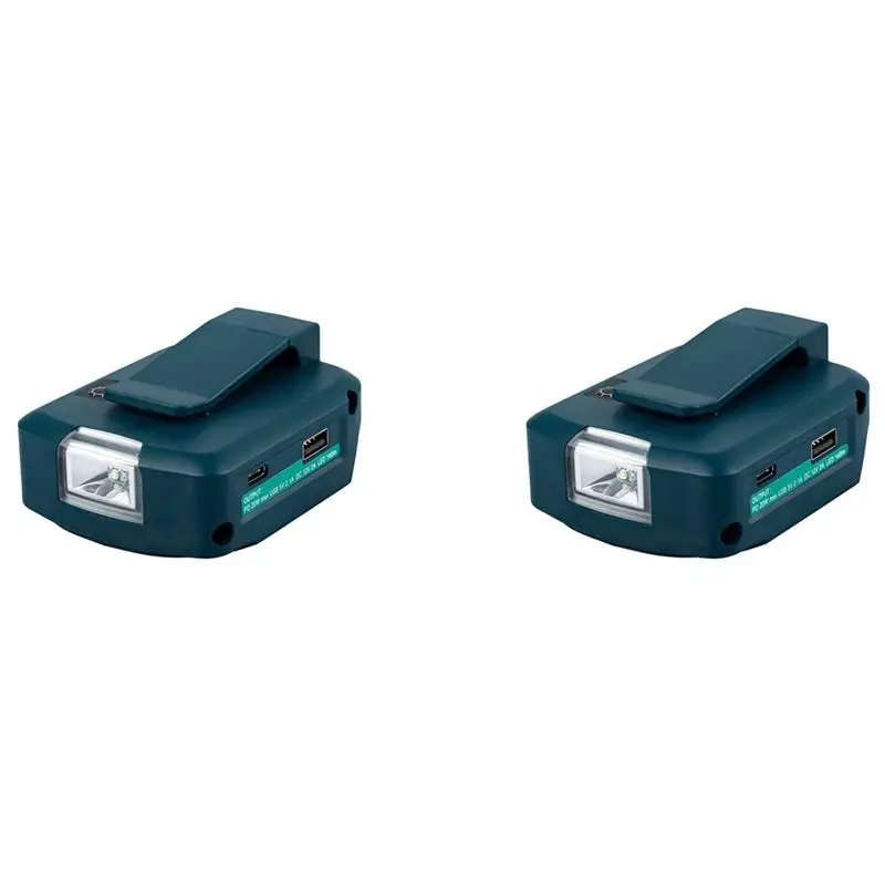 2X For ADP05 14.4V/18V Lion Battery USB/Type-C Converter Port With LED Light Spotlight Outdoor Light For
2X For ADP05 14.4V/18V Lion Battery USB/Type-C Converter Port With LED Light Spotlight Outdoor Light For
