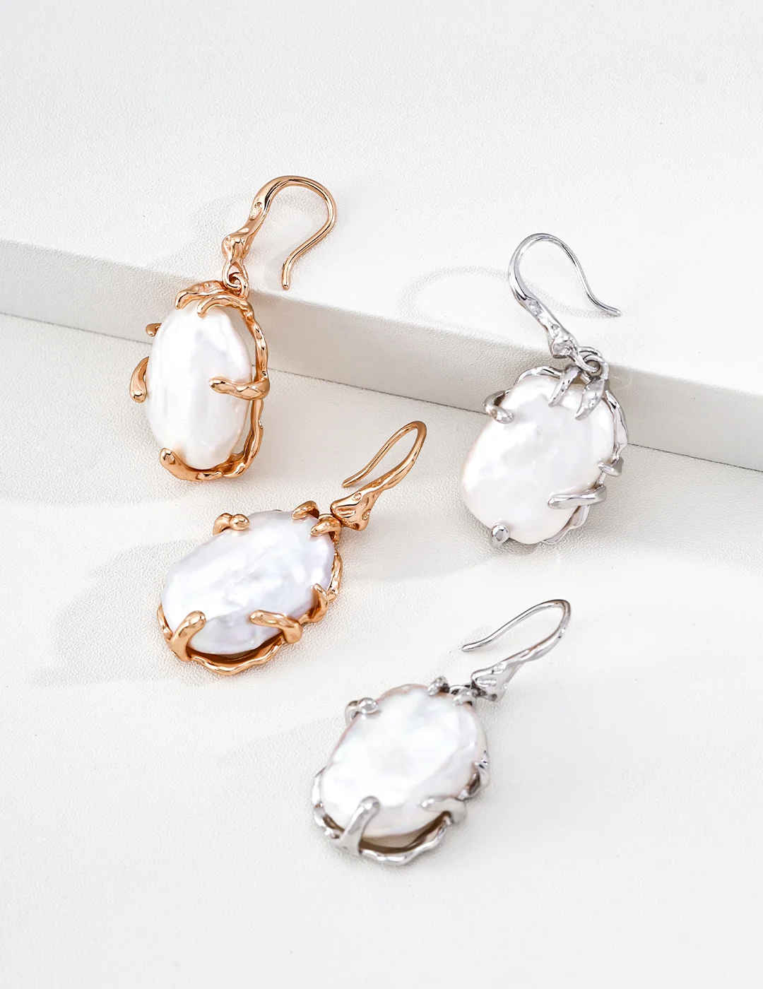 Baroque pearl lava earrings, s925 silver plated with 18k gold, niche design, light luxury, exquisite and sweet, gift box packaging
Baroque pearl lava earrings, s925 silver plated with 18k gold, niche design, light luxury, exquisite and sweet, gift box packaging