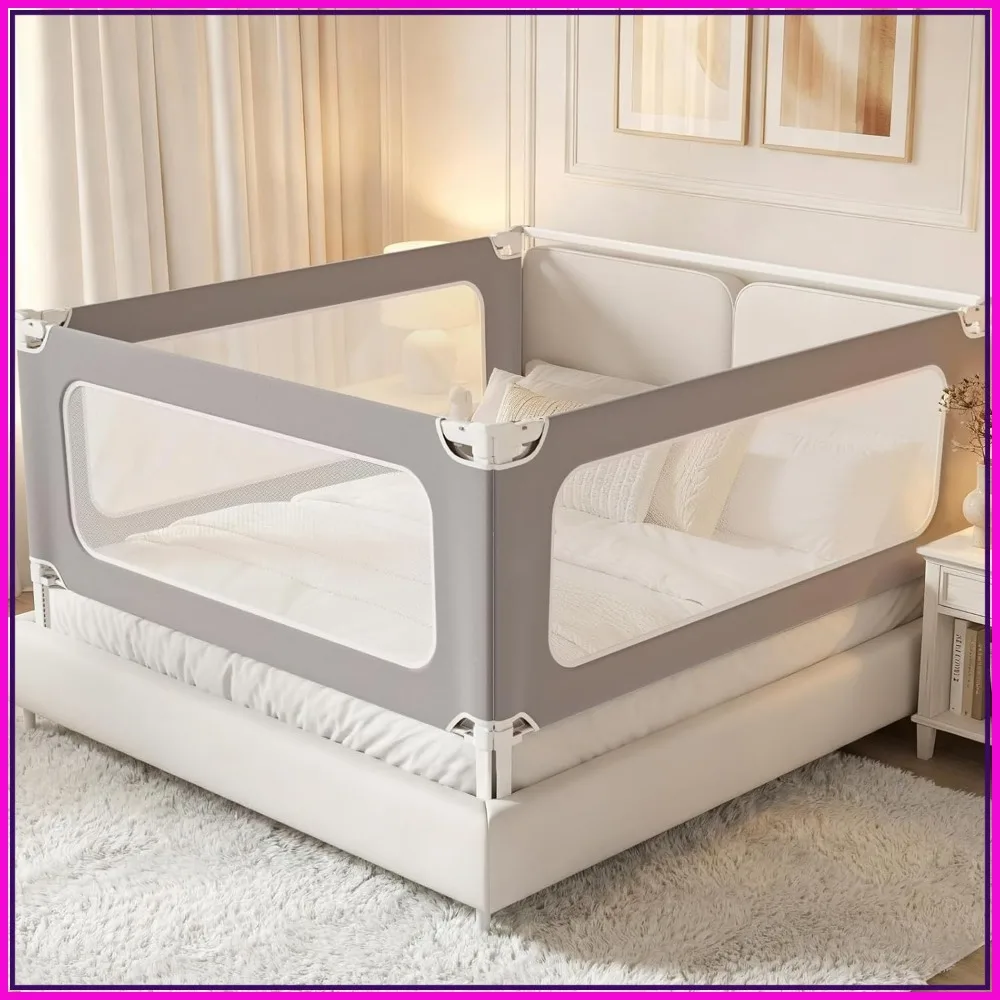 Upgraded Height Adjustable Bed Rail Guard, Thickened Safety Rails for Queen Size Beds (78.7"x78.7"x60" Gray)
Upgraded Height Adjustable Bed Rail Guard, Thickened Safety Rails for Queen Size Beds (78.7"x78.7"x60" Gray)