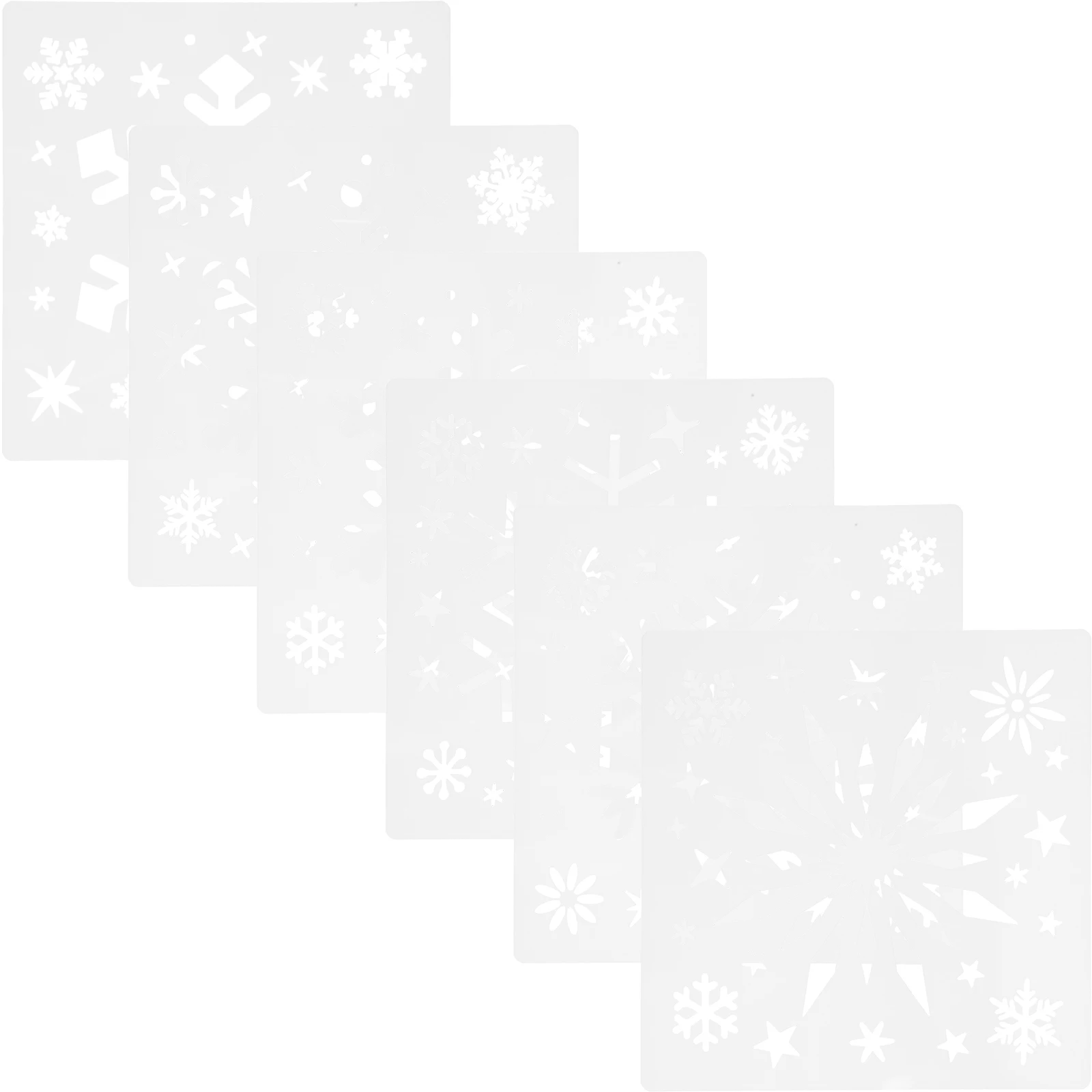 6 Pcs Snowflake Template Christmas Craft Reusable Stencils Delicate Patterns DIY Projects Painting Templates Tool Art Supplies
6 Pcs Snowflake Template Christmas Craft Reusable Stencils Delicate Patterns DIY Projects Painting Templates Tool Art Supplies
