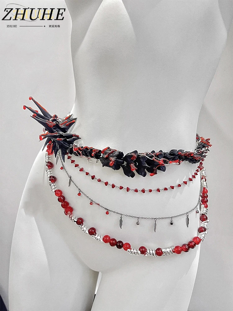 ZHUHE Spine Beaded Aist Chain, A New Gothic Style Jewelry Accessory For Men And Women, Is A Party Gift
ZHUHE Spine Beaded Aist Chain, A New Gothic Style Jewelry Accessory For Men And Women, Is A Party Gift