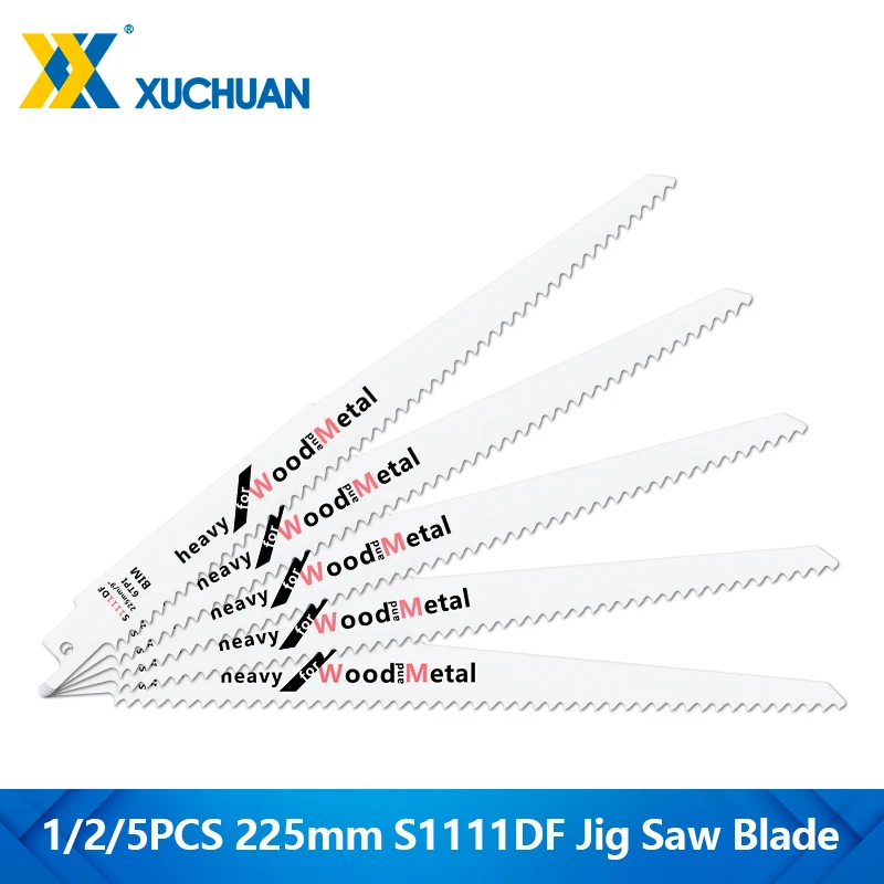 XUCHUAN 1/2/5PCS Jig Saw Blade S1111DF HCS Jigsaw Blades For Wood And Metal Cutting Saber Saw Reciprocating Saw Blades
XUCHUAN 1/2/5PCS Jig Saw Blade S1111DF HCS Jigsaw Blades For Wood And Metal Cutting Saber Saw Reciprocating Saw Blades
