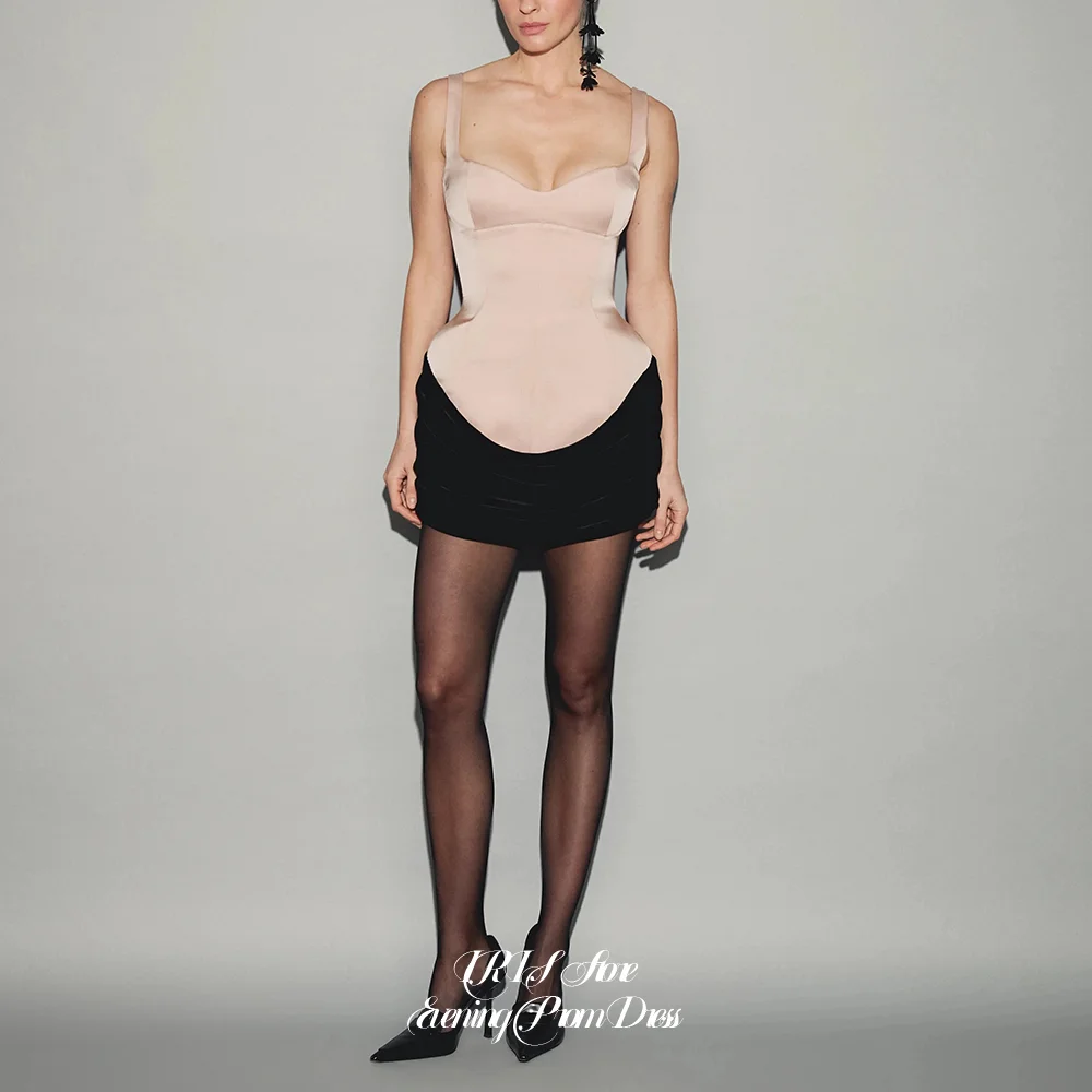 IRIS Elegant Two Tone Wide Strap Sweetheart Satin Corset Asymmetrical Ruched Mini Skirt Night Club Party for Women Customized
IRIS Elegant Two Tone Wide Strap Sweetheart Satin Corset Asymmetrical Ruched Mini Skirt Night Club Party for Women Customized