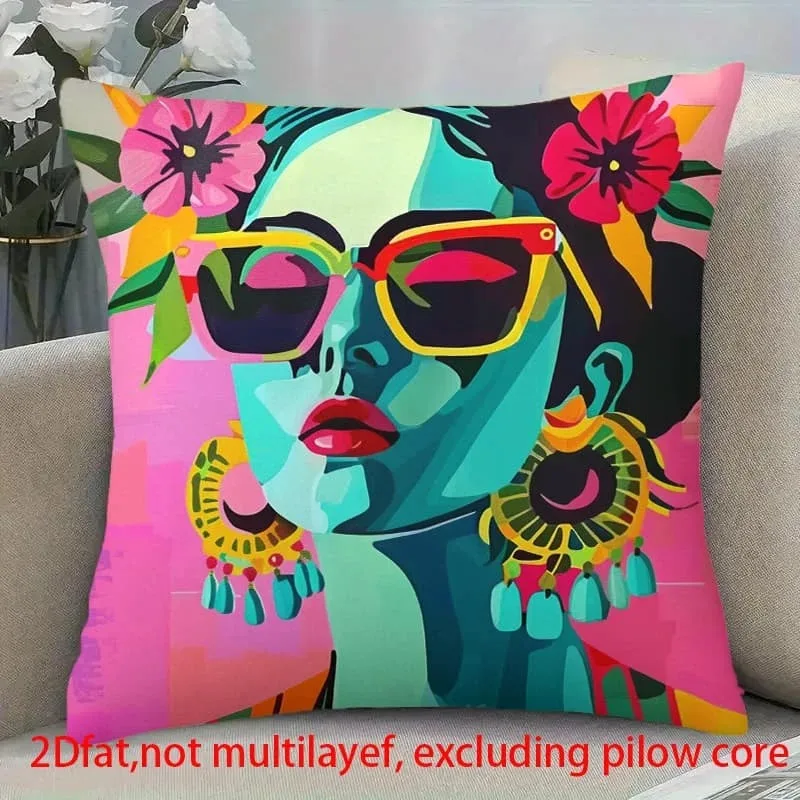 Peach Skin Pillowcase Colorful Pop Art Girl Cushion Cover Abstract Woman Face Throw Pillow Case For Living Room Sofa Decor
Peach Skin Pillowcase Colorful Pop Art Girl Cushion Cover Abstract Woman Face Throw Pillow Case For Living Room Sofa Decor