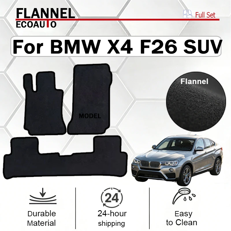 ECOAUTO Velour rugs set for BMW X4 F26 SUV (2014 2015 2016 2017-2018) -Black
ECOAUTO Velour rugs set for BMW X4 F26 SUV (2014 2015 2016 2017-2018) -Black
