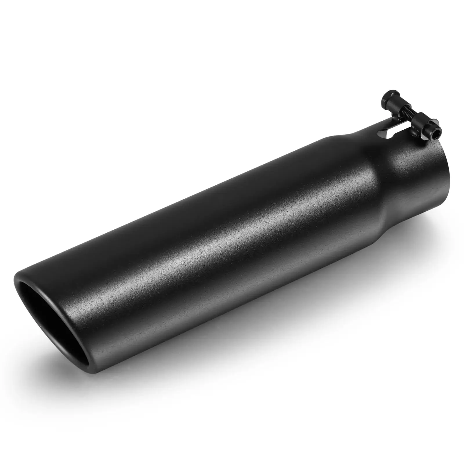 Black Coated Stainless Steel Exhaust Tip: 2.5 Inlet, 4 Outlet, 17 Length, Rolled Angle Cut, Weld-On Fit For Trucks
Black Coated Stainless Steel Exhaust Tip: 2.5 Inlet, 4 Outlet, 17 Length, Rolled Angle Cut, Weld-On Fit For Trucks