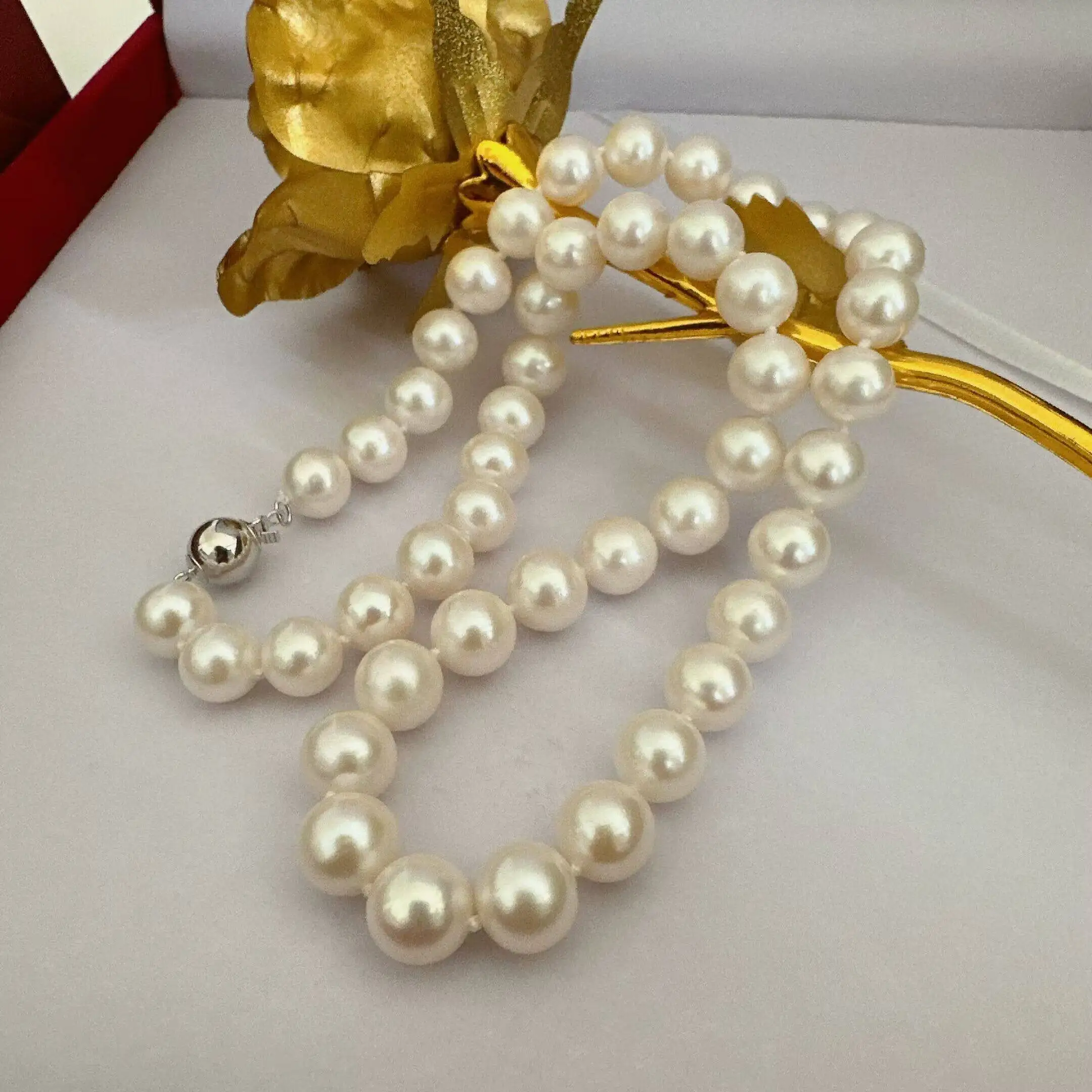 Ожерелье из натурального жемчуга AAAA 9-10 мм, японский белый жемчуг, серебро 925 пробы/18 дюймов
Ожерелье из натурального жемчуга AAAA 9-10 мм, японский белый жемчуг, серебро 925 пробы/18 дюймов