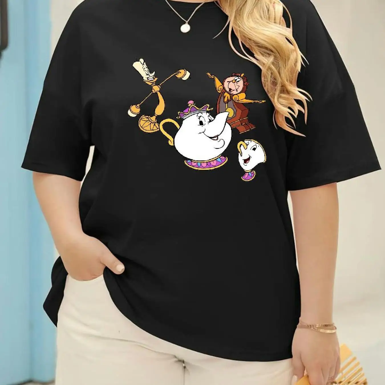 Plus Size T Shirts Women Beauty and The Beast, Graphic Tees, Fashion Breathable Casual Top
Plus Size T Shirts Women Beauty and The Beast, Graphic Tees, Fashion Breathable Casual Top