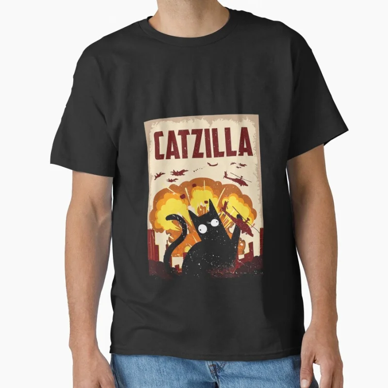 Винтажная футболка Catzilla Japanese Art с забавным котом «Король монстров», 100% хлопок, футболка с принтом для любителей кошек, топы большого размера для взрослых, S-6XL
Винтажная футболка Catzilla Japanese Art с забавным котом «Король монстров», 100% хлопок, футболка с принтом для любителей кошек, топы большого размера для взрослых, S-6XL