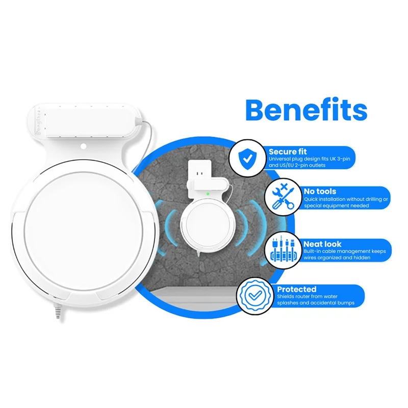 Настенное крепление маршрутизатора для TP-Link Deco BE23/BE25/BE3600/BE5000 Wi-Fi 7, настенное крепление для домашней системы Wi-Fi, 2 шт.
Настенное крепление маршрутизатора для TP-Link Deco BE23/BE25/BE3600/BE5000 Wi-Fi 7, настенное крепление для домашней системы Wi-Fi, 2 шт.