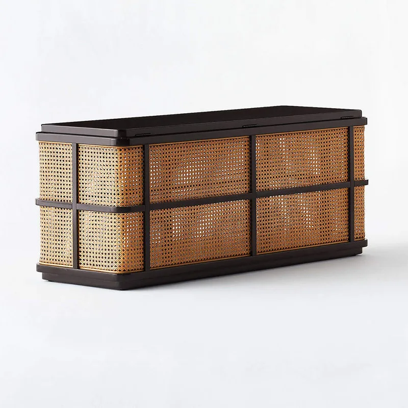Bedroom solid wood bedside cabinet storage box household bedside cabinet rattan decoration black flip
Bedroom solid wood bedside cabinet storage box household bedside cabinet rattan decoration black flip