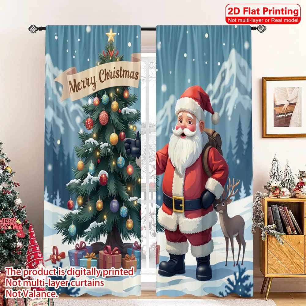 2pcs 2D flat printing Merry Christmas Window Drapes Santa Claus Christmas Tree Gifts_p Polyester Fabric Without Electricity
2pcs 2D flat printing Merry Christmas Window Drapes Santa Claus Christmas Tree Gifts_p Polyester Fabric Without Electricity