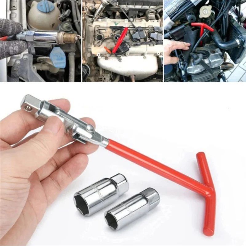 【New-Sale】T-Handle Socket Wrench 16Mm/18Mm/21Mm Spark Plug Removal Tool Car Tool Kit Motorcycle Repairing Tool
【New-Sale】T-Handle Socket Wrench 16Mm/18Mm/21Mm Spark Plug Removal Tool Car Tool Kit Motorcycle Repairing Tool