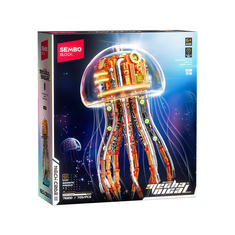IN STOCK 716100 MOC Technical Light Mechanical Jellyfish Building Blocks Bricks Assembling Model Kids Toys Christmas Gift Set
IN STOCK 716100 MOC Technical Light Mechanical Jellyfish Building Blocks Bricks Assembling Model Kids Toys Christmas Gift Set