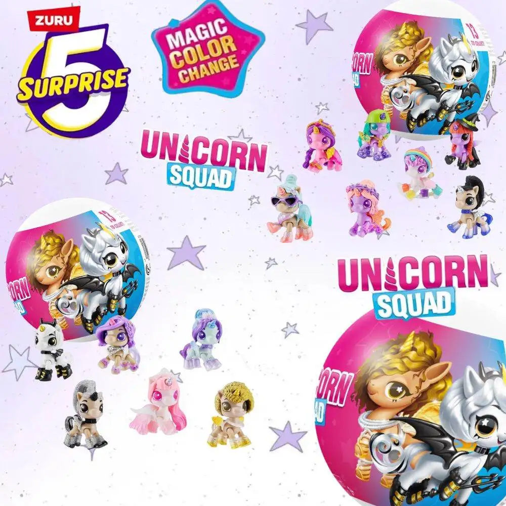 ZURU 5 Surprise Mini Brand Unicorn Squad Verrasingsball Luminous Fairy Favorite Gift Cute Pony Blind Box Accessory
ZURU 5 Surprise Mini Brand Unicorn Squad Verrasingsball Luminous Fairy Favorite Gift Cute Pony Blind Box Accessory