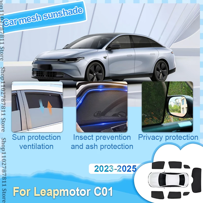 For Leapmotor C01 Accessories 2023 2024 2025 Magnetic Car Sunshade Car Front Windshield Curtain Side Window Shade Mesh Accessory
For Leapmotor C01 Accessories 2023 2024 2025 Magnetic Car Sunshade Car Front Windshield Curtain Side Window Shade Mesh Accessory