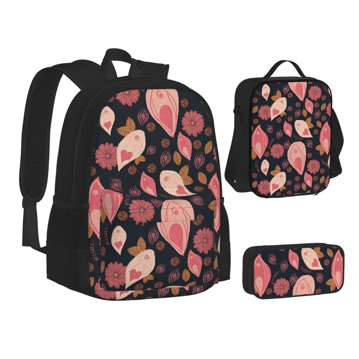 Vulva Flower Pattern Backpacks Students Bookbag School Bags Children Rucksack Lunch Bag Pen Bag Three-Piece Set
Vulva Flower Pattern Backpacks Students Bookbag School Bags Children Rucksack Lunch Bag Pen Bag Three-Piece Set