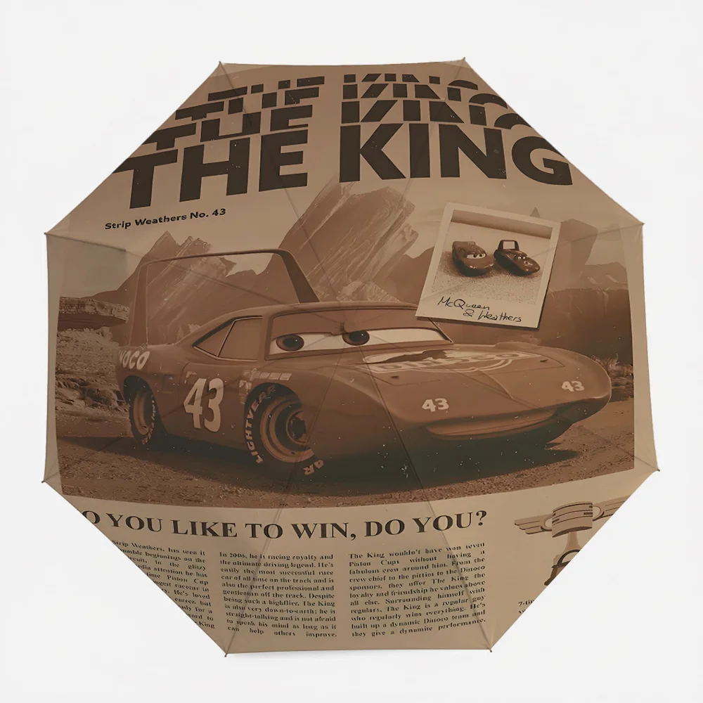 Автоматический складной зонт Disney Cars Strip Weathers "The King" No.43 в стиле ретро с газетным принтом, водонепроницаемый, с защитой от УФ-излучения, ветрозащитный, компактный
Автоматический складной зонт Disney Cars Strip Weathers "The King" No.43 в стиле ретро с газетным принтом, водонепроницаемый, с защитой от УФ-излучения, ветрозащитный, компактный