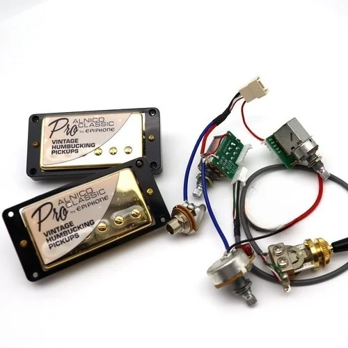 New upgraded Alnico classic Bucker PRO humbucking pickup with 2v1t push/pull wiring harness kit
New upgraded Alnico classic Bucker PRO humbucking pickup with 2v1t push/pull wiring harness kit