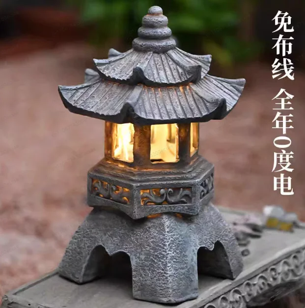 Decoration Zen Ornaments Solar Powered Tower Garden Statue Palace Lanterns Chinese Solar Lamp Stone Courtyard Pagoda Lantern
Decoration Zen Ornaments Solar Powered Tower Garden Statue Palace Lanterns Chinese Solar Lamp Stone Courtyard Pagoda Lantern