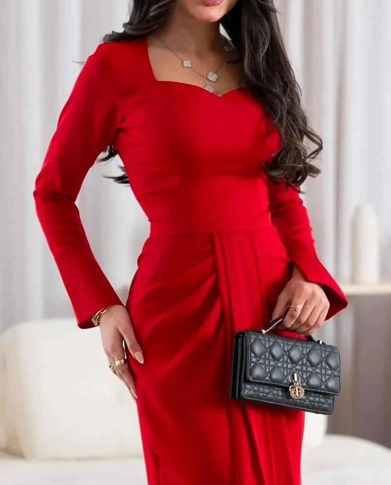 Customized Classic Sweetheart Long Sleeves Evening Dresses Graceful Red Panel Train Pleats Vestido De Festa Vestido De
Customized Classic Sweetheart Long Sleeves Evening Dresses Graceful Red Panel Train Pleats Vestido De Festa Vestido De