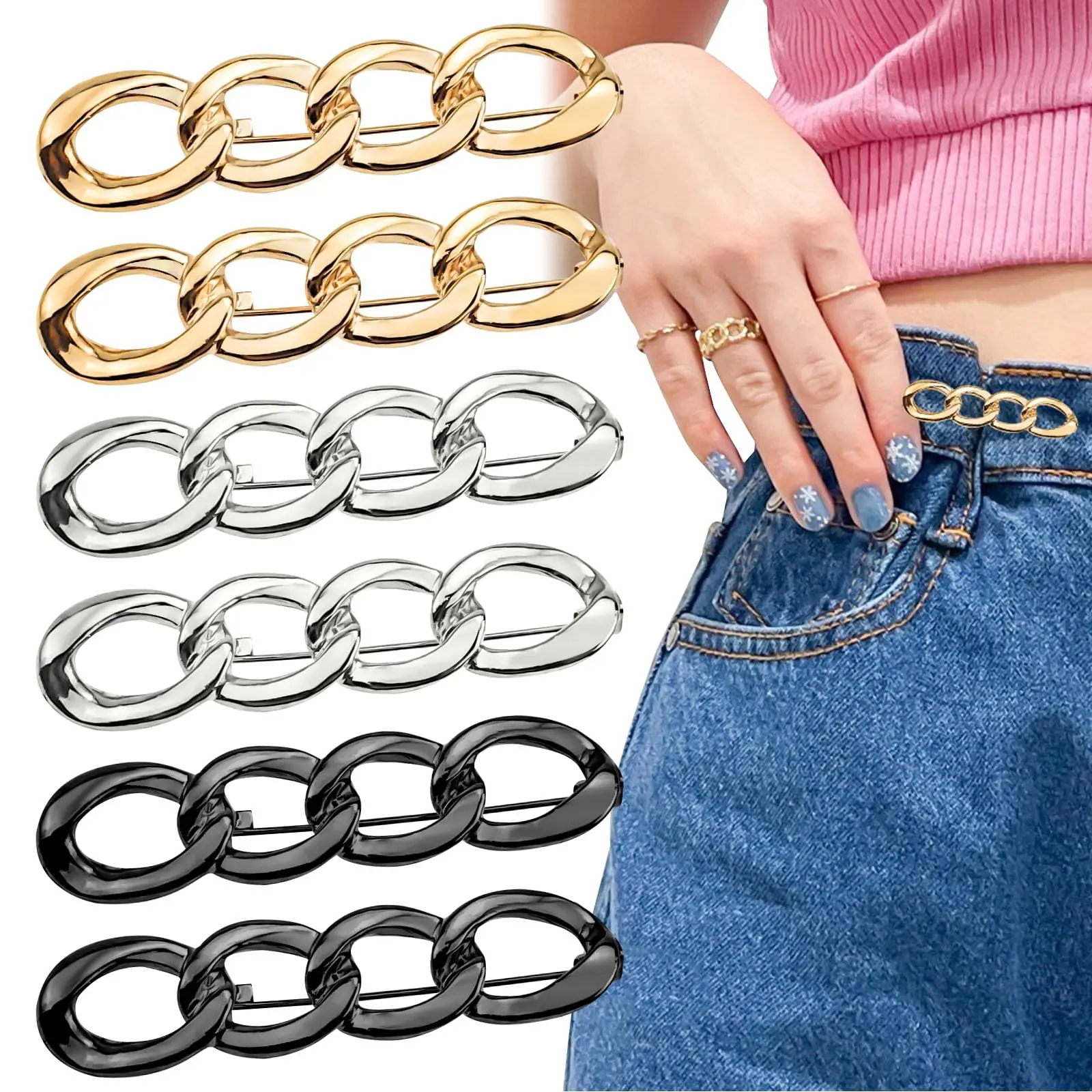 3/6Pcs Adjustable Jeans Button Pant Waist Tightener Detachable Decorative Buckles for Pants Jeans Skirts
3/6Pcs Adjustable Jeans Button Pant Waist Tightener Detachable Decorative Buckles for Pants Jeans Skirts