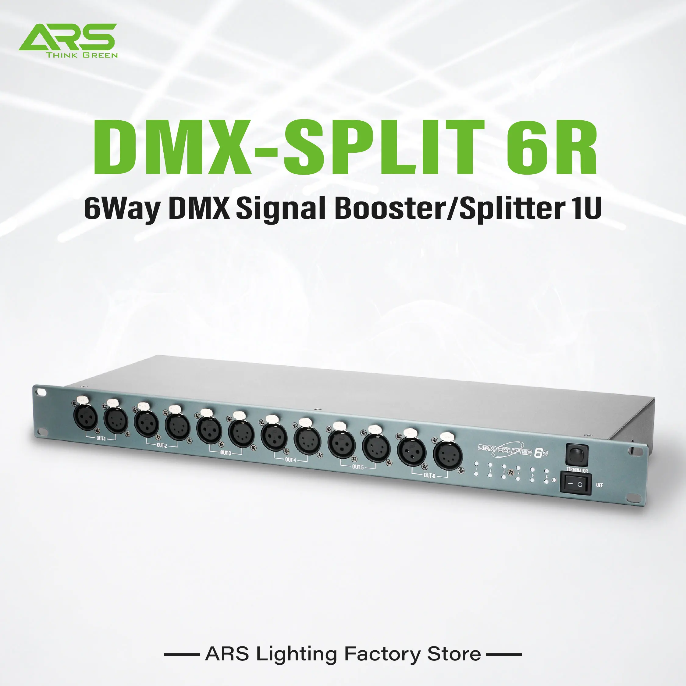 6 Way Isolated DMX signal booster splitter Amplifier Distributor DMX 512 Controller For Stage Lights Dj Disco wedding party
6 Way Isolated DMX signal booster splitter Amplifier Distributor DMX 512 Controller For Stage Lights Dj Disco wedding party