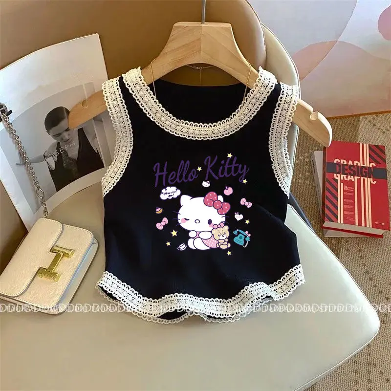 Girly Heart Hello Kitty Anime Kawaii Sanrio Ins Fashion Short Sleeve Vest Cute Sleeveless T-shirt Baby Clothes Gifts for Kids
Girly Heart Hello Kitty Anime Kawaii Sanrio Ins Fashion Short Sleeve Vest Cute Sleeveless T-shirt Baby Clothes Gifts for Kids