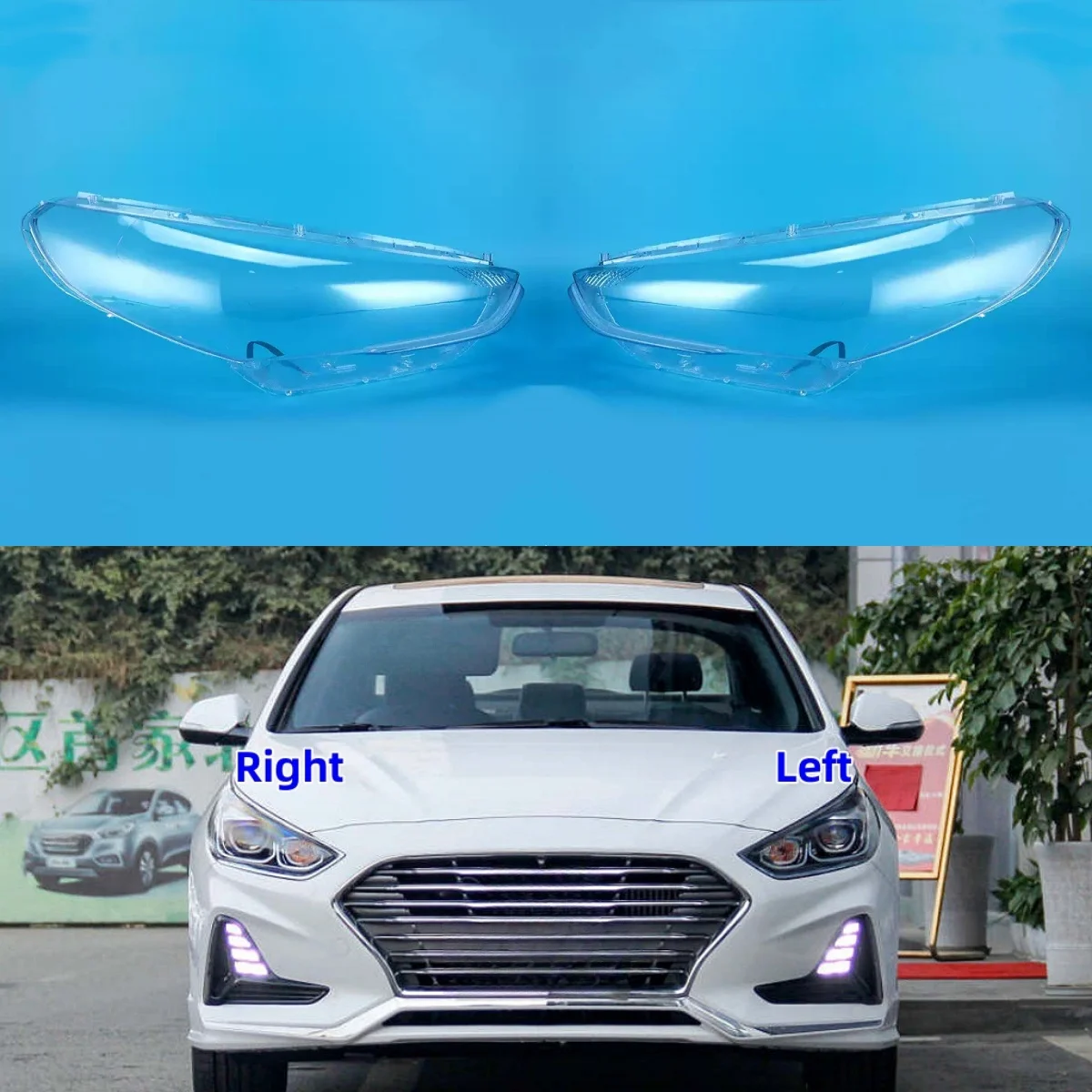For Hyundai Sonata 2017 2018 2019 Accessories Transparent PC Material Headlights Lights Glass Shell
For Hyundai Sonata 2017 2018 2019 Accessories Transparent PC Material Headlights Lights Glass Shell