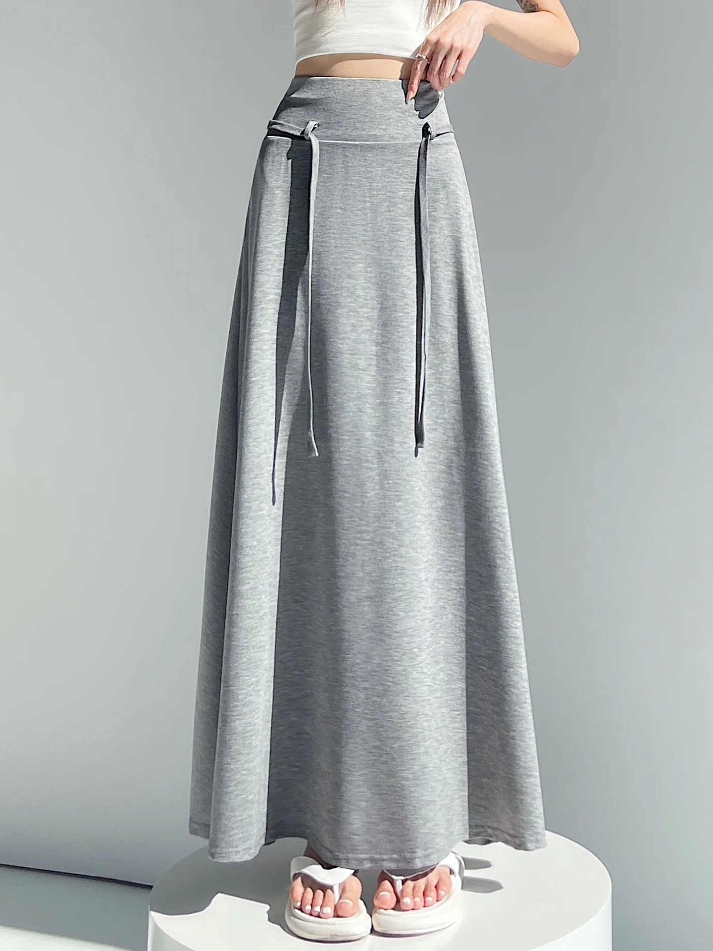 Gray High Waist A-Line Dress Women's Summer Sportswear Style Half Skirt Hanging Sensation Body Wrap Skirt
Gray High Waist A-Line Dress Women's Summer Sportswear Style Half Skirt Hanging Sensation Body Wrap Skirt