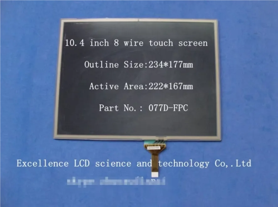 077D-FPC O77D-FPC 077DFPC Original 10.4 inch 8 Wire Resistive Touch Screen Panel
077D-FPC O77D-FPC 077DFPC Original 10.4 inch 8 Wire Resistive Touch Screen Panel