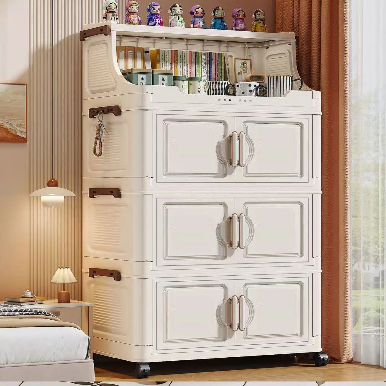 2-in-1 Foldable Snack & Clothes Storage Rack – Multi-Layer Bedside Organizer Cabinet for Bedroom, Space-Saving Home Household So
2-in-1 Foldable Snack & Clothes Storage Rack – Multi-Layer Bedside Organizer Cabinet for Bedroom, Space-Saving Home Household So